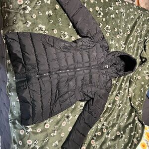 North face Black Hooded Puffer Jacket